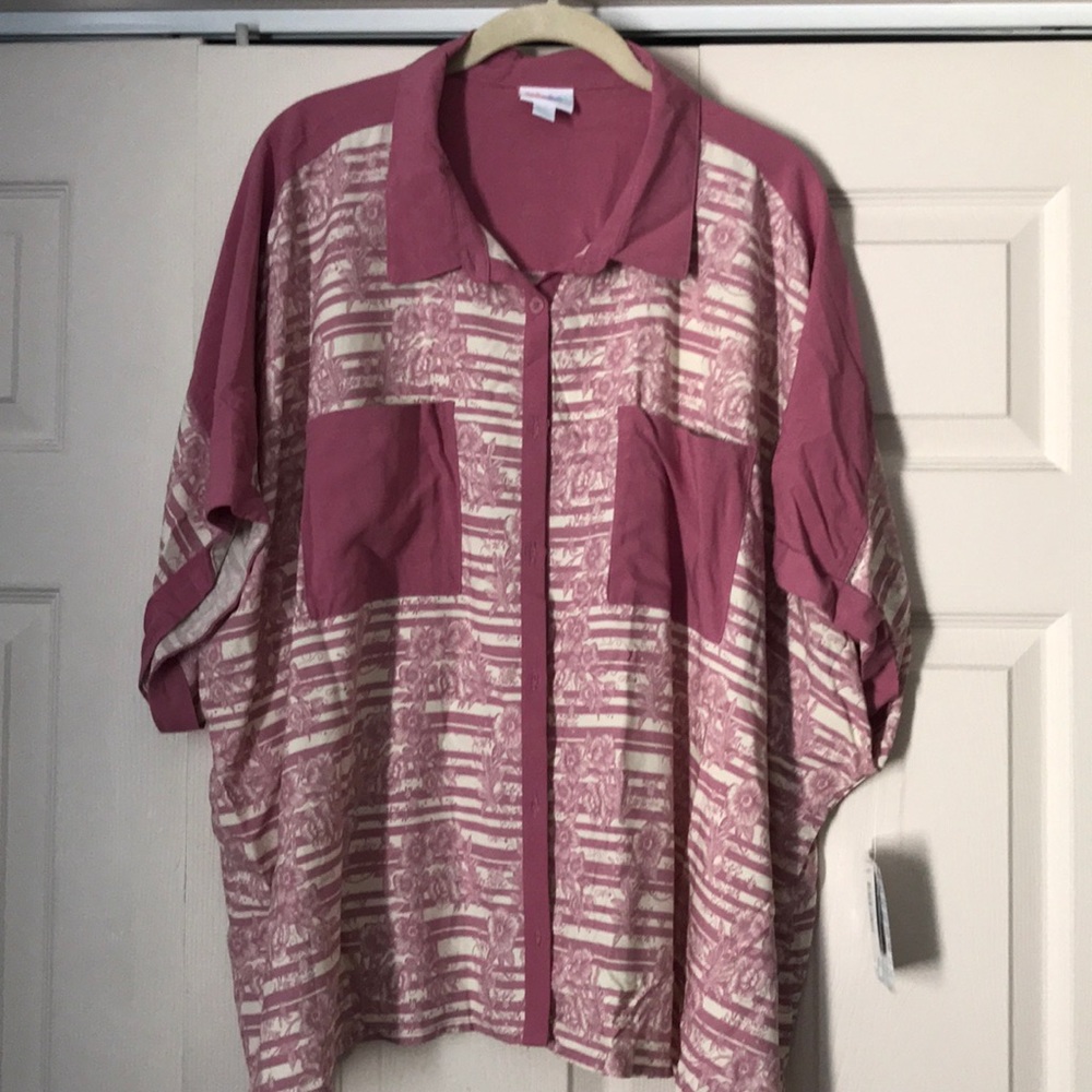 LulaRoe Amy Mauve Floral 2X